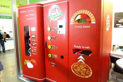 Maquina expendedora de Pizza lista en 3 minutos